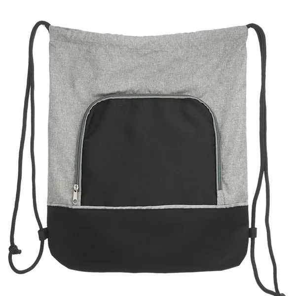 Seville Two Tone Polyester Drawstring Backpack - Image 5