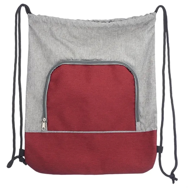 Seville Two Tone Polyester Drawstring Backpack - Image 14