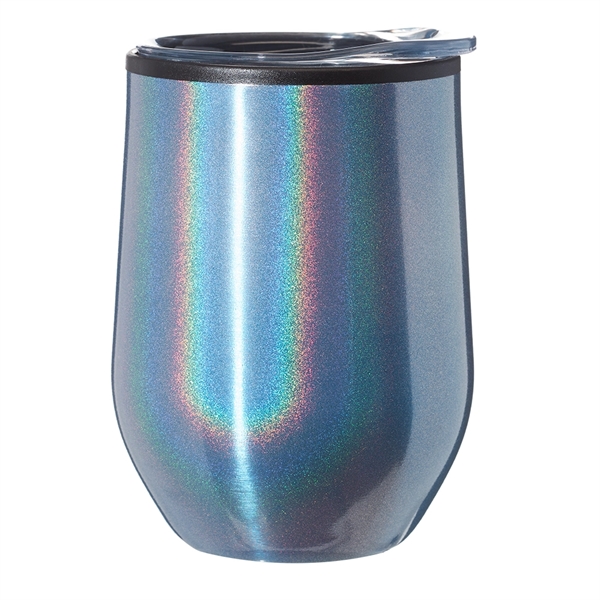 12 oz. Iridescent Stemless Wine Glass with Lid - Image 8