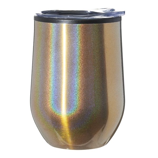 12 oz. Iridescent Stemless Wine Glass with Lid - Image 11
