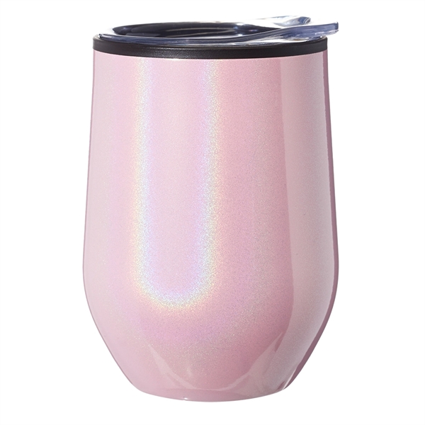 12 oz. Iridescent Stemless Wine Glass with Lid - Image 14