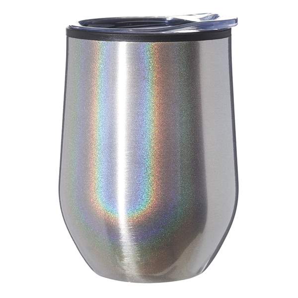 12 oz. Iridescent Stemless Wine Glass with Lid - Image 17