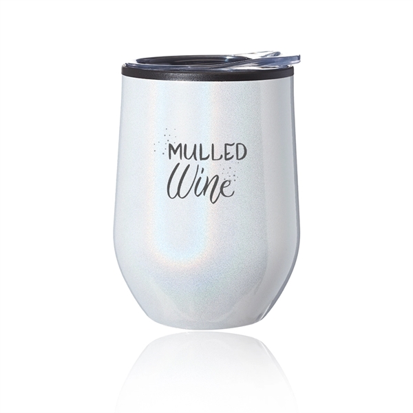 12 oz. Iridescent Stemless Wine Glass with Lid - Image 19