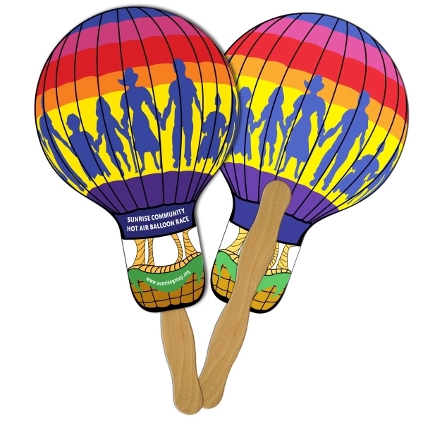 Balloon/Light Bulb Hand Fan Full Color - Image 3