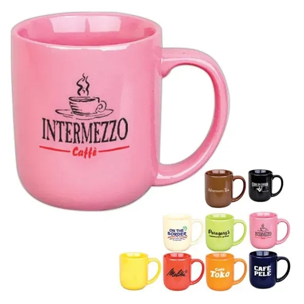 16 oz. Vibrant Color Glossy Ceramic Mugs - Image 1