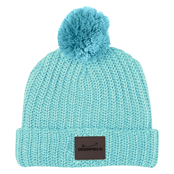 Grace Collection Pom Beanie With Cuff - Image 15
