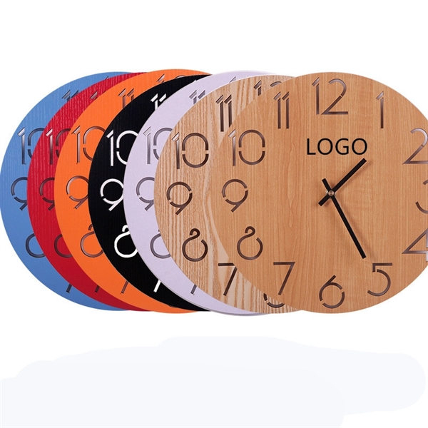 11 4/5" wood country style clock - Image 1