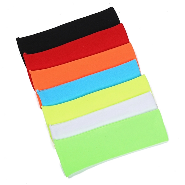 6.3" polyester elastic sport sweat headband - Image 2