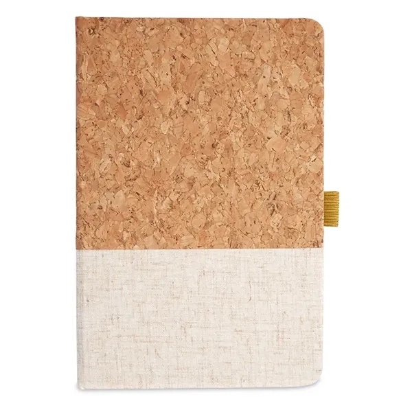 5 x 7 Hard Cover Cork & Heathered Fabric Journal - Image 2