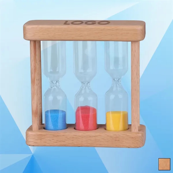 Wooden Hourglass Timer Combination - Image 1