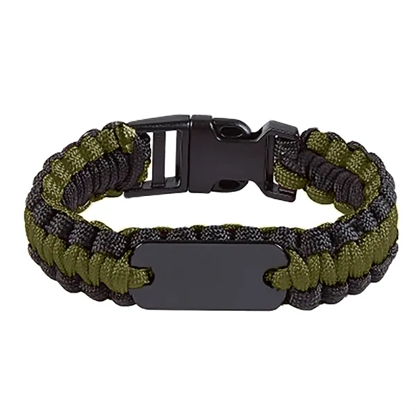 Paracord Survival Bracelet With Metal Plate - Image 5