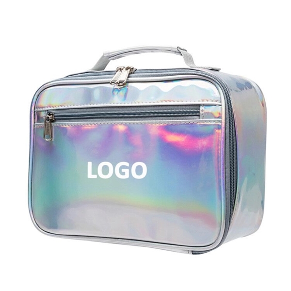 Fashion Laser Holographic Tote Lunch Cosmetic Bag - Image 6