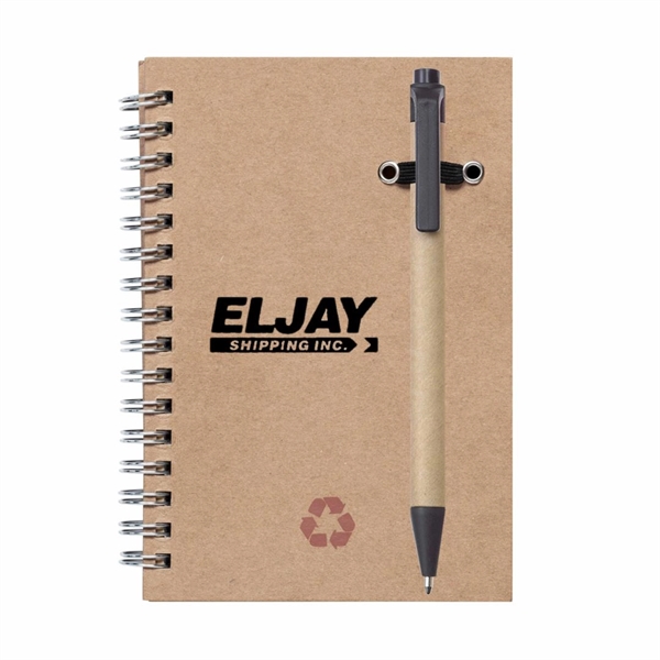 Recycled Notebook/Pen Combo - 5"x7" - Image 13