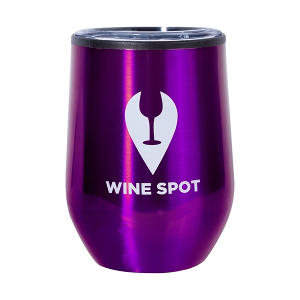 12 oz. Divvy Stainless Steel Stemless Wine Glasses - Image 7