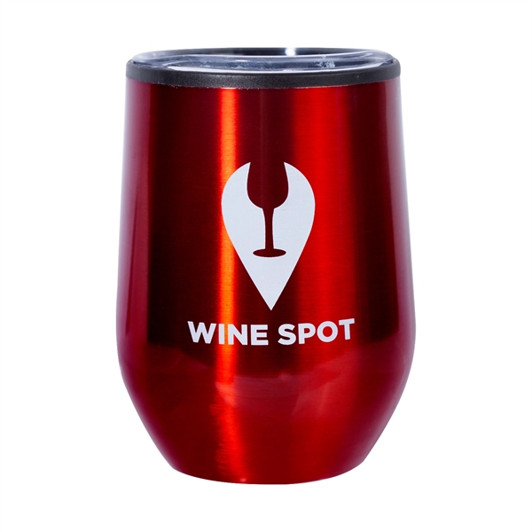 12 oz. Divvy Stainless Steel Stemless Wine Glasses - Image 8