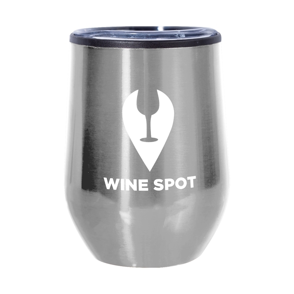 12 oz. Divvy Stainless Steel Stemless Wine Glasses - Image 10