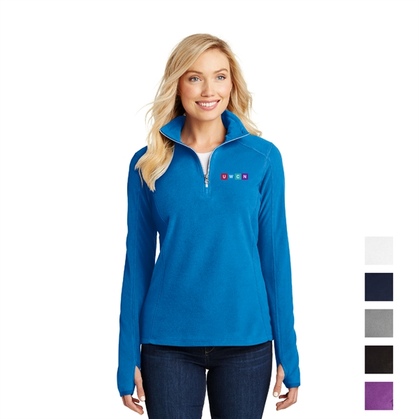 Port Authority® Ladies Microfleece 1/2-Zip Pullover - Image 1