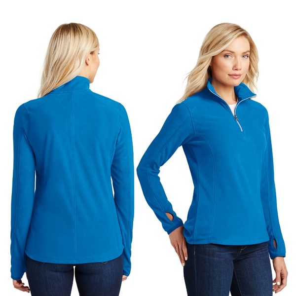 Port Authority® Ladies Microfleece 1/2-Zip Pullover - Image 2