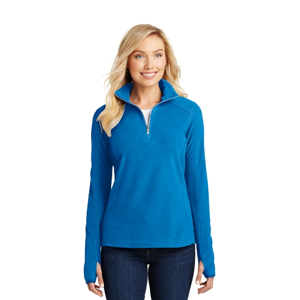 Port Authority® Ladies Microfleece 1/2-Zip Pullover - Image 3