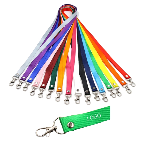 Silkscreened Polyester Lanyard with One Standard Attachment