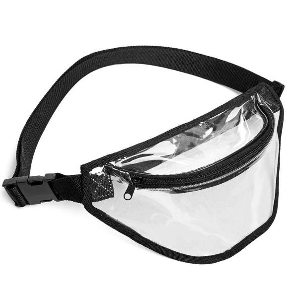 2-Zipper Clear Fanny Pack - Image 1