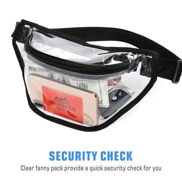2-Zipper Clear Fanny Pack - Image 5