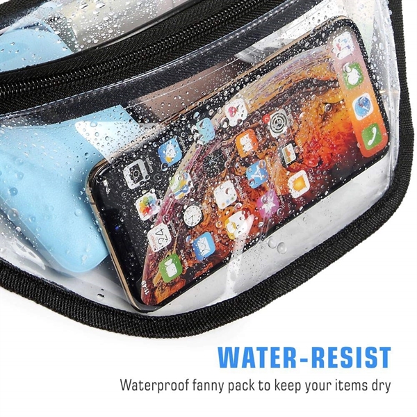 2-Zipper Clear Fanny Pack - Image 6