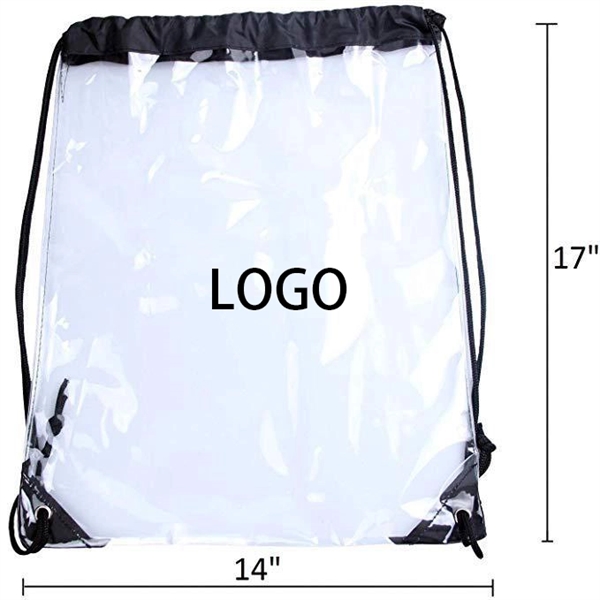Clear PVC Drawstring Backpack - Image 3