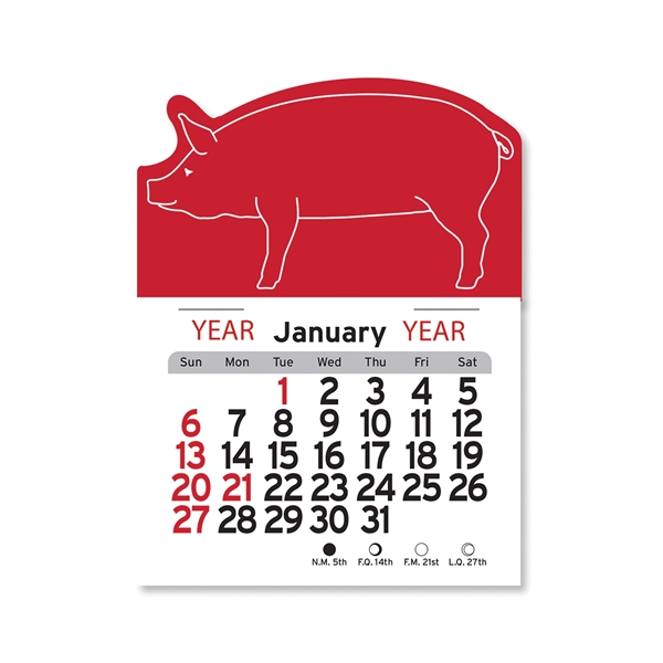Pig Shaped Peel-N-Stick® Calendar - Image 28