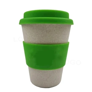 12Oz Bamboo Fiber Coffee Cup With Lid