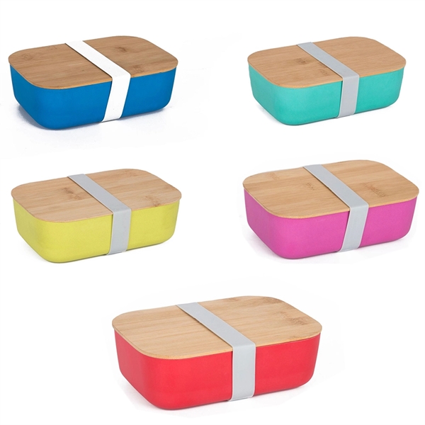 Bamboo Fiber Lunch Box With Bamboo Cover - Image 2