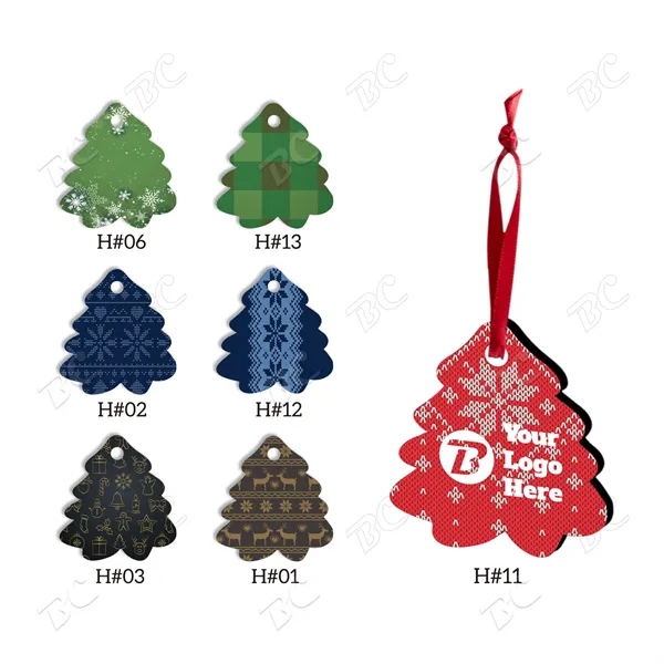 Full Color Christmas Ornament - Tree - Image 1