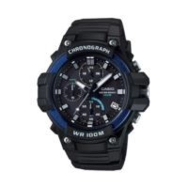 Casio Men's Analog Multi-Dial Black & Blue Resin Watch