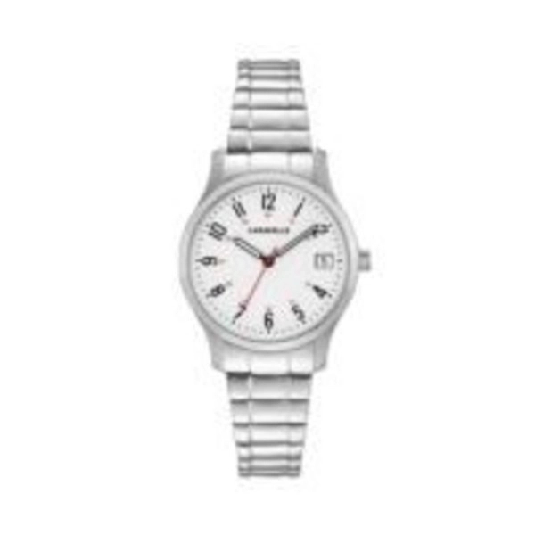 Caravelle Ladies Silver-Tone Stainless Steel  Watch