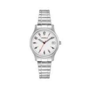 Caravelle Ladies Silver-Tone Stainless Steel  Watch