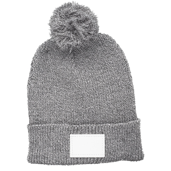 Mauna Knitted Patch PomPom Beanies
