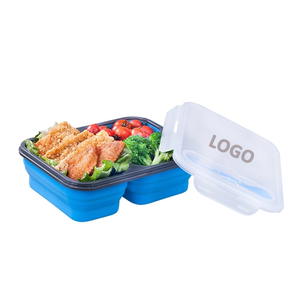 Collapsible Silicone Leakproof  Lunch Bento Box Containers - Image 2