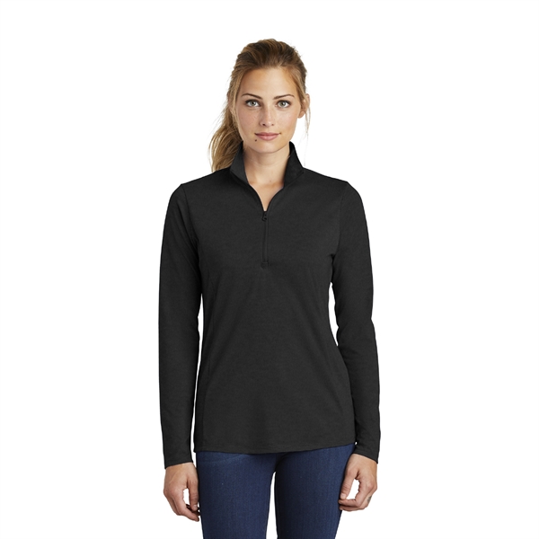 Ladies PosiCharge® Tri-Blend Wicking 1/4-Zip Pullover - Image 3