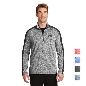 PosiCharge® Electric Heather Colorblock 1/4-Zip Pullover