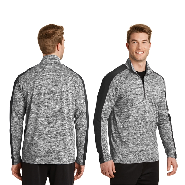 PosiCharge® Electric Heather Colorblock 1/4-Zip Pullover - Image 2
