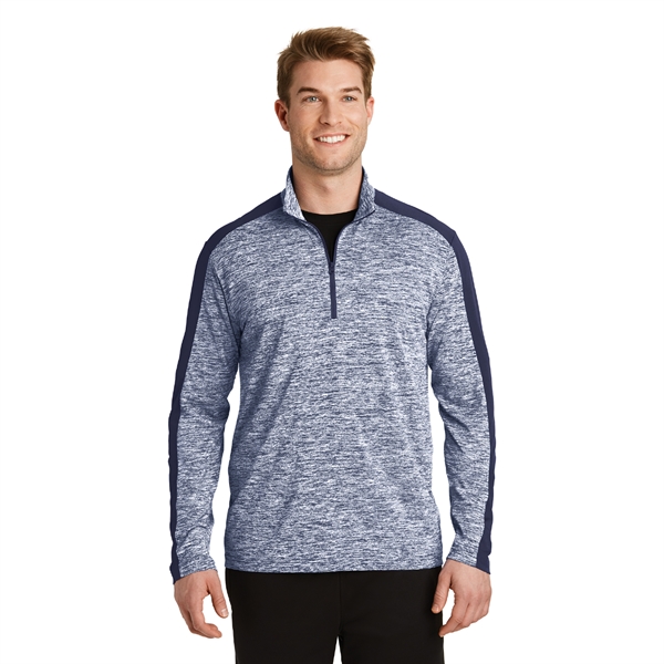 PosiCharge® Electric Heather Colorblock 1/4-Zip Pullover - Image 3