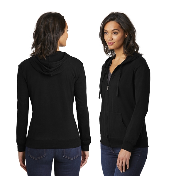 District® Women's Fitted Jersey Full-Zip Hoodie - Image 2