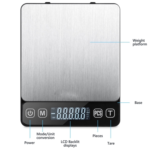 Digital Kitchen Food Scale Multifunction Weight Scale 3kg - Image 5