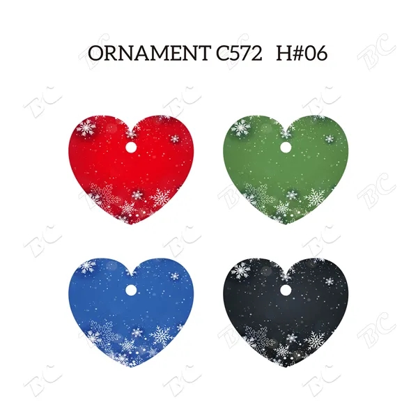 Full Color Christmas Ornament - Heart - Image 5