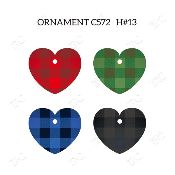 Full Color Christmas Ornament - Heart - Image 8