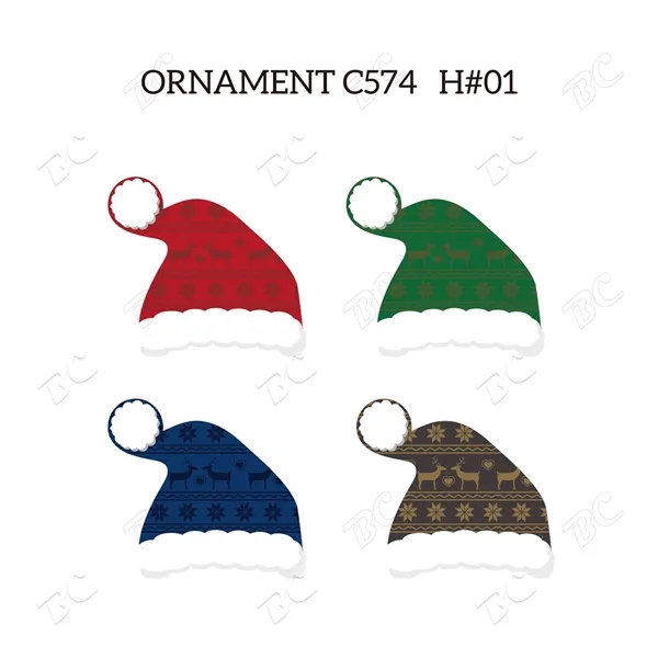 Full Color Christmas Ornament - Christmas hat - Image 2