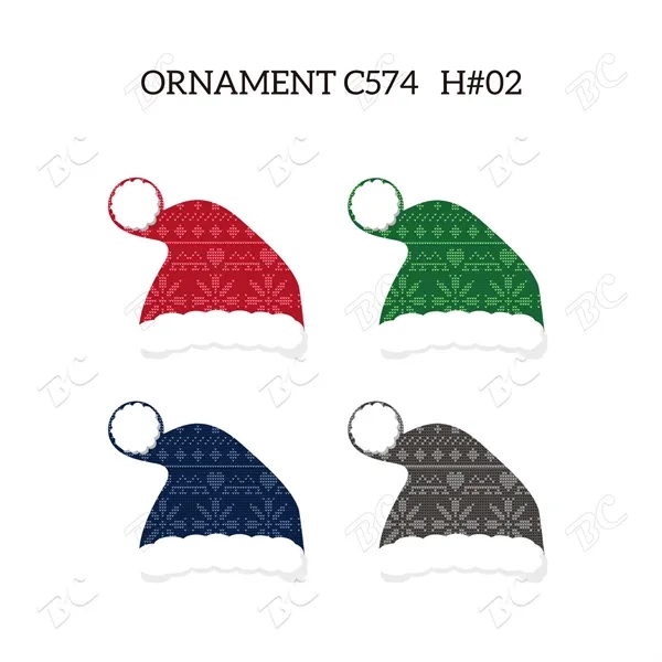 Full Color Christmas Ornament - Christmas hat - Image 3
