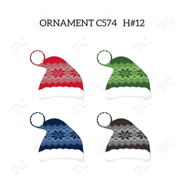 Full Color Christmas Ornament - Christmas hat - Image 7