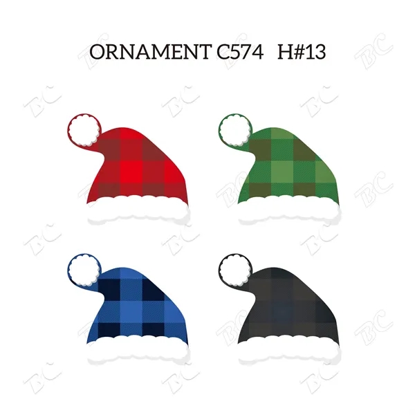 Full Color Christmas Ornament - Christmas hat - Image 8