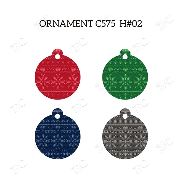 Full Color Christmas Ornament - Round - Image 3